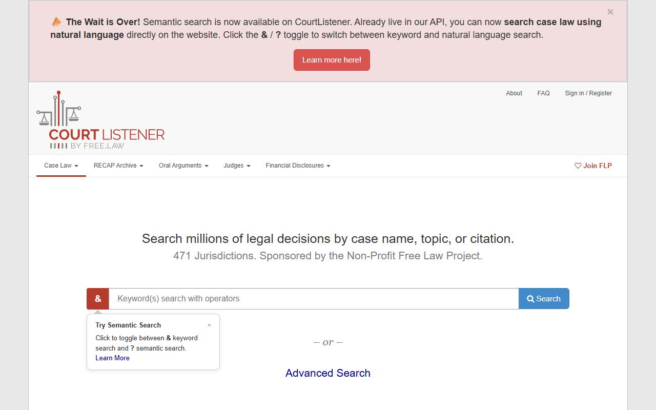 CourtListener and RECAP free federal court docket alternative