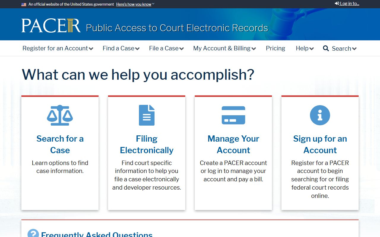 PACER federal court docket access for Western District of New York