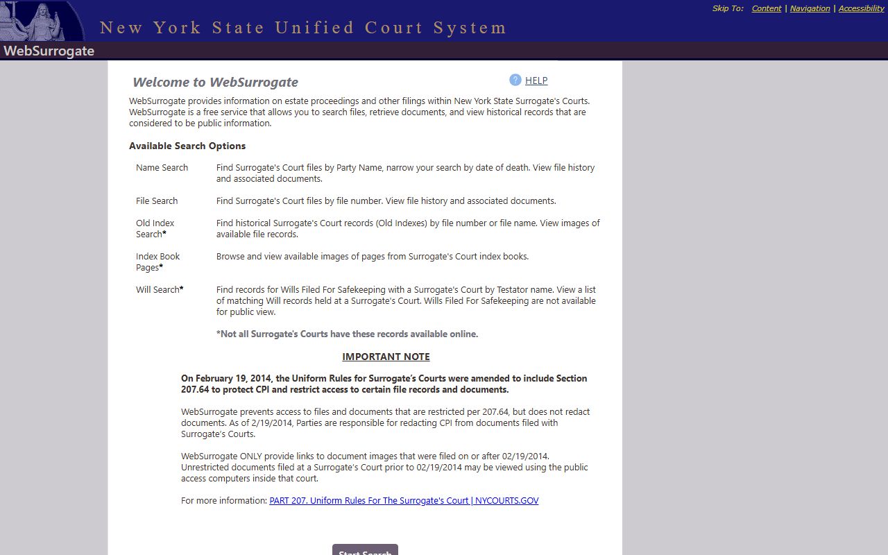 WebSurrogate Monroe County probate and estate search portal