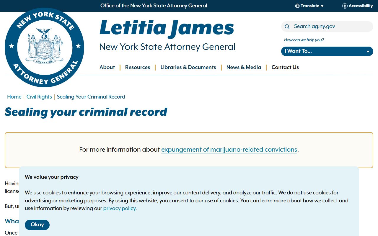 New York Attorney General guide to sealing a Monroe County criminal record