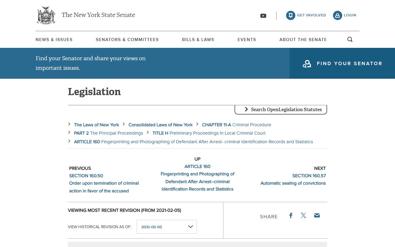 New York CPL 160.55 statute on sealing Monroe County violation and infraction records